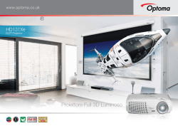 Brochure - Optoma
