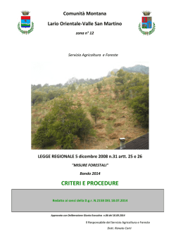 Scarica il bando - Comunit&agrave; montana valle San Martino