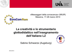 Lessico panromanzo - Universit&agrave; degli Studi di Messina