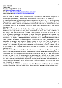 CV WEB artistique Sylvie Poinsot 2014 FRANCAIS