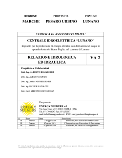 marche pesaro urbino lunano relazione idrologica ed idraulica