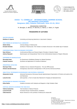 programme 2014 - International Summer School on Organic