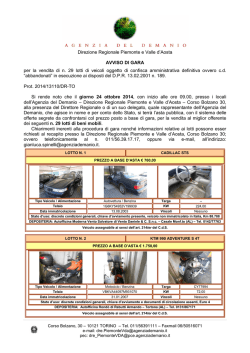 Avviso - Agenzia del Demanio