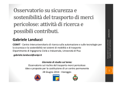 Presentazione - Universit&agrave; degli Studi di Pisa