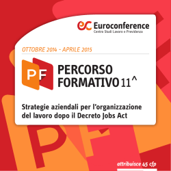 Percorso Formativo 2014/2015 - ordine dei dottori commercialisti e