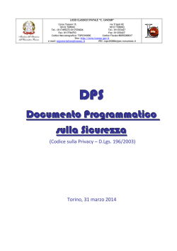 DPS - Documento Programmatico sulla Sicurezza