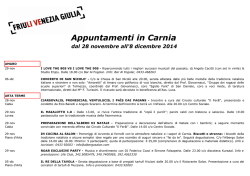 Manif Carnia dal 28 novembre al 8 dicembre 2014