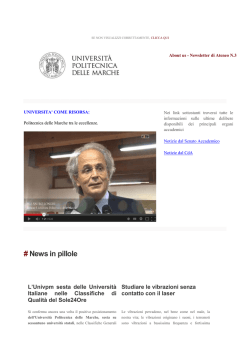 Scarica il pdf (468 KB) - Universit&agrave; Politecnica delle Marche