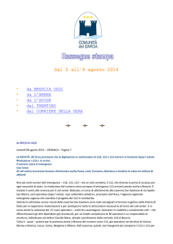 Rassegna stampa 2 - 8 agosto 2014