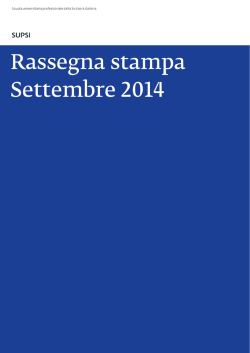 Rassegna stampa Settembre 2014