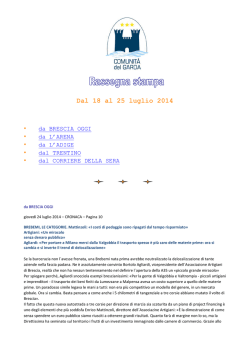 Rassegna stampa 18 - 25 luglio 2014