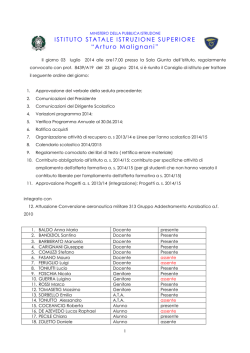 ISTITUTO STATALE ISTRUZIONE SUPERIORE