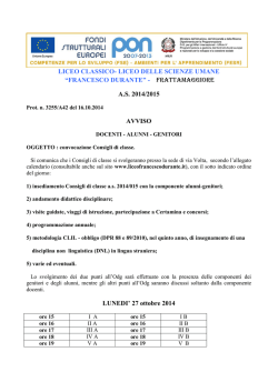 convocazione Consigli di classe - sito liceo durante frattamaggiore