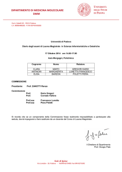 DIPARTIMENTO DI MEDICINA MOLECOLARE DMM