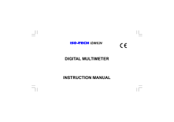 INSTRUCTION MANUAL DIGITAL MULTIMETER