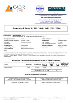 Analisi Carote 21.01.2014 Parte I