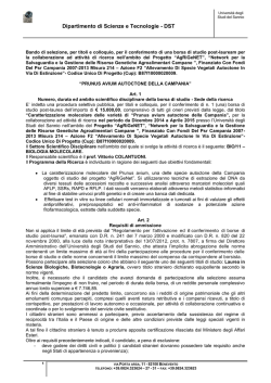 Dipartimento di Scienze e Tecnologie - DST