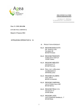 Istruzioni operative n 14 del 19 marzo 2014