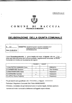 comunediraccuja deliberazione della giunta comunale