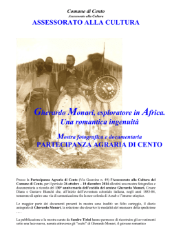 Mostra fotografica su Gherardo Monari