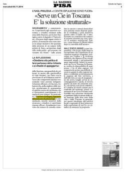 PISA - Serve un CIE in Toscana - E - Ugl Polizia