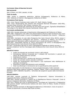 Attivit&agrave; di ricerca