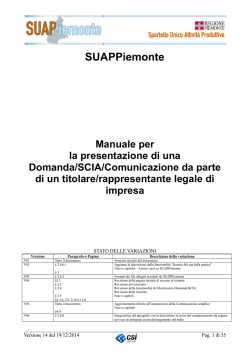 Manuale per la presentazione di una domanda