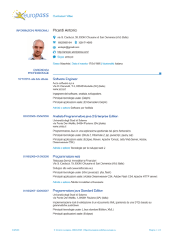 CV (IT) &ndash; Antonio Picardi