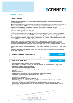 LISTINO PREZZI