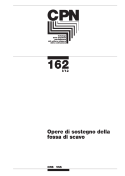 Opere di sostegno della fossa di scavo