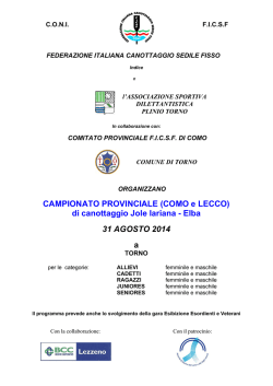 31 agosto (Provinciali Como-Lecco)