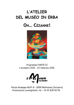 Cézanne programma atelier II parte