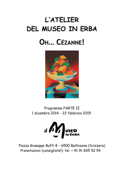C&eacute;zanne programma atelier II parte
