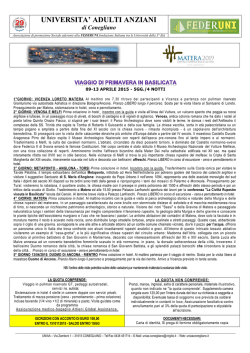 29 Viaggio Matera-Loreto - Universit&agrave; Adulti Anziani