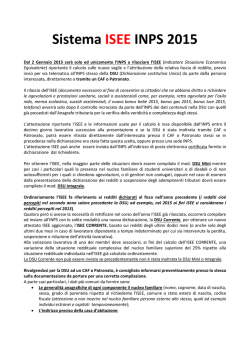 Sistema ISEE INPS 2015