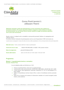 Corso Ponti termici I: utilizzare Therm