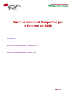 Guida ai Servizi del Geoportale per la fruizione del DBTR