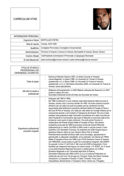 Curriculum - Provincia di Venezia