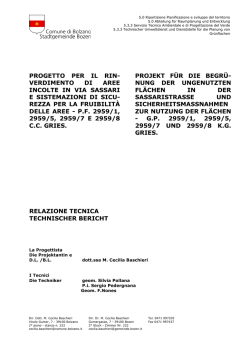 Relazione tecnica - Comune di Bolzano