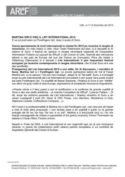 MARTINA IORI E VIN&Ccedil; IL LIET INTERNATIONAL 2014 pdf