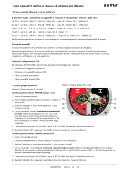 Foglio aggiuntivo relativo al manuale di istruzioni per attuatori