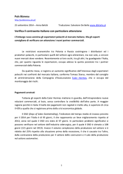 Puls Biznesu Verifica il contraente italiano con particolare