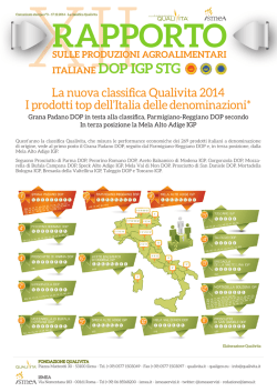 classifica Qualivita - Mozzarella di Bufala Campana DOP