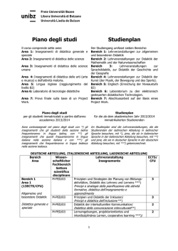 Piano degli studi
