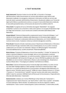 I relatori - Matematica