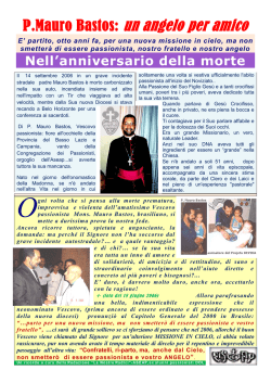 VIII anniversario della morte di Padre Bastos
