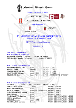 results 2014 - Accademia Musicale Romana