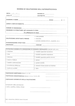 Scheda B.I.N.A. - Sereni Orizzonti