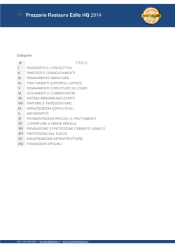 Prezzario Restauro Edile HQ 2014