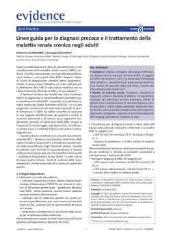 Linee guida per la diagnosi precoce e il trattamento della